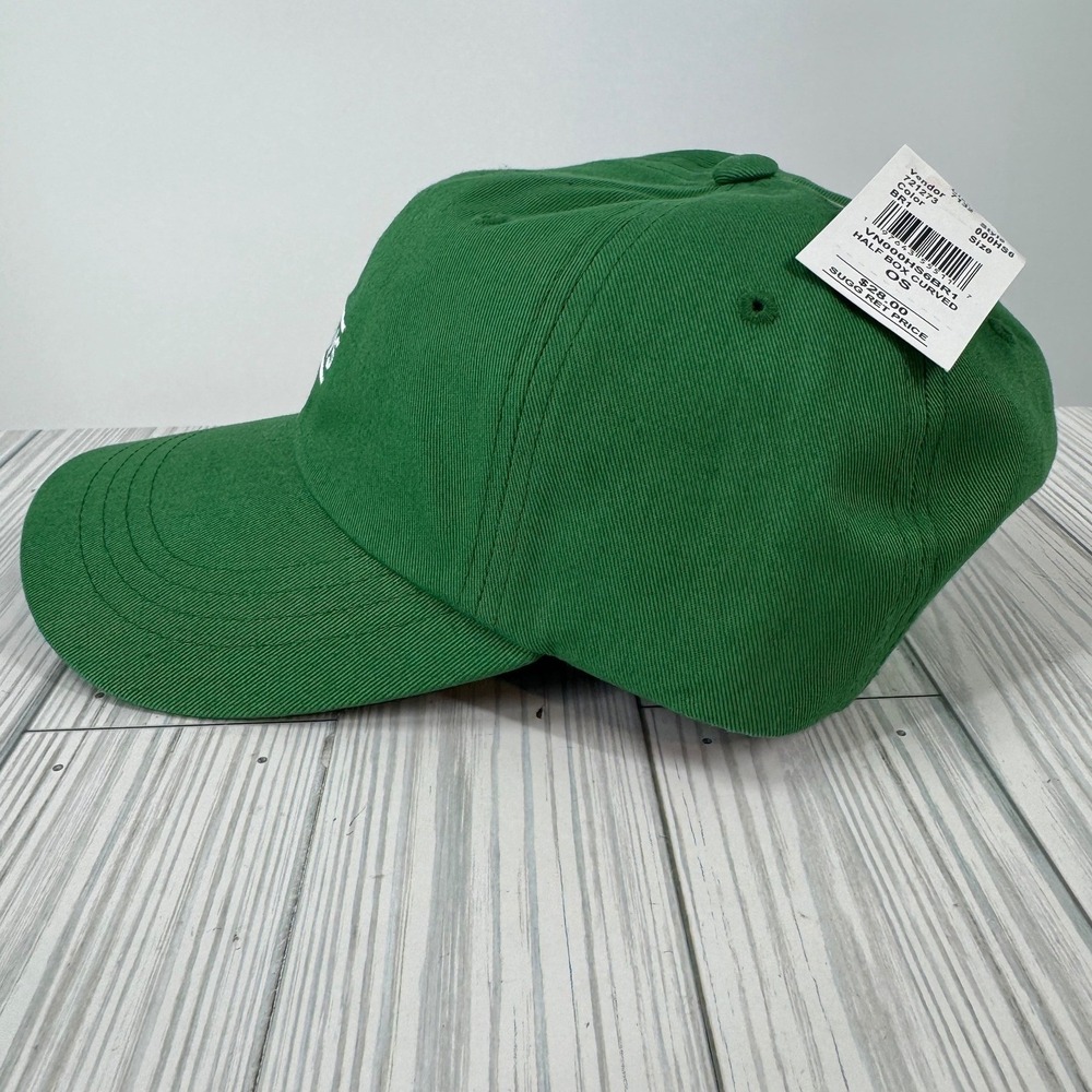 Vans Mens Half Box Curved Adjustable Jockey 6 Panel Hat Green Cotton Embroidered - Picture 2 of 6